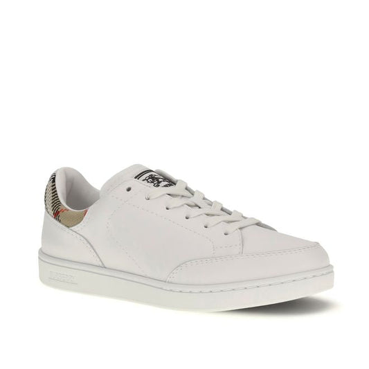 White Calf Leather Bos Taurus Low Top Sneakers
