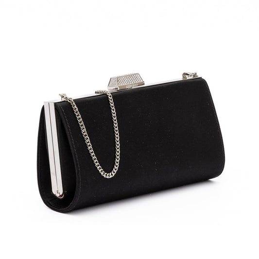 Black Satin Crossbody Bag