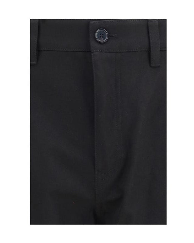 Black Cotton Chino Pants