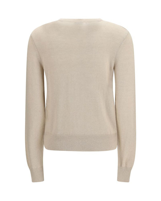 Beige Polyester Cardigan
