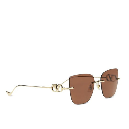 Brown Metal Sunglasses