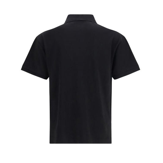 Black Cotton Polo Shirt