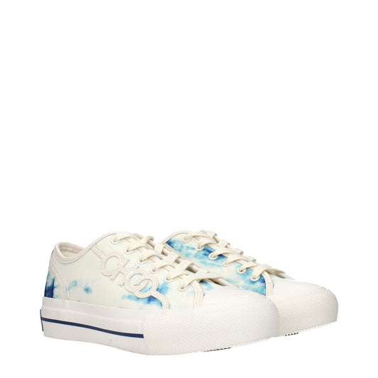 Beige Fabric Low Top Sneakers