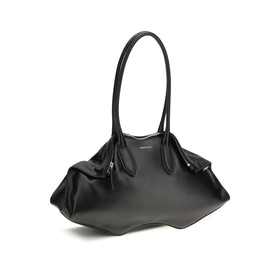 Alexander McQueen – The Manta Shoulder Bag in Pelle Nera – Collezione AW26