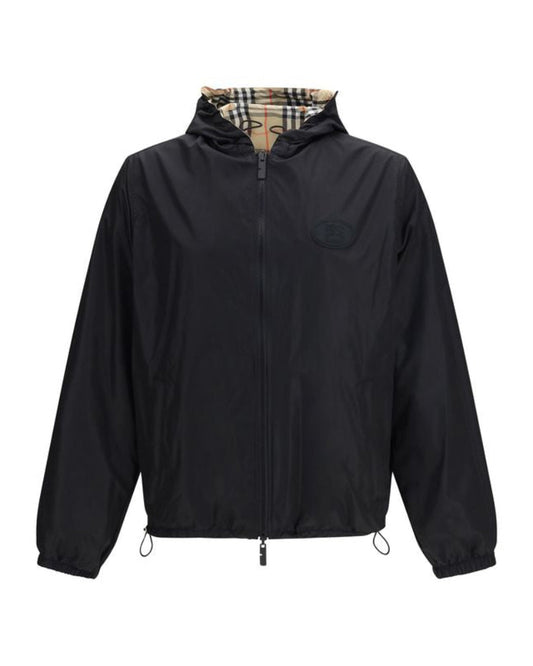 Burberry – Coat reversibile in Poliestere con Motivo Check All-over