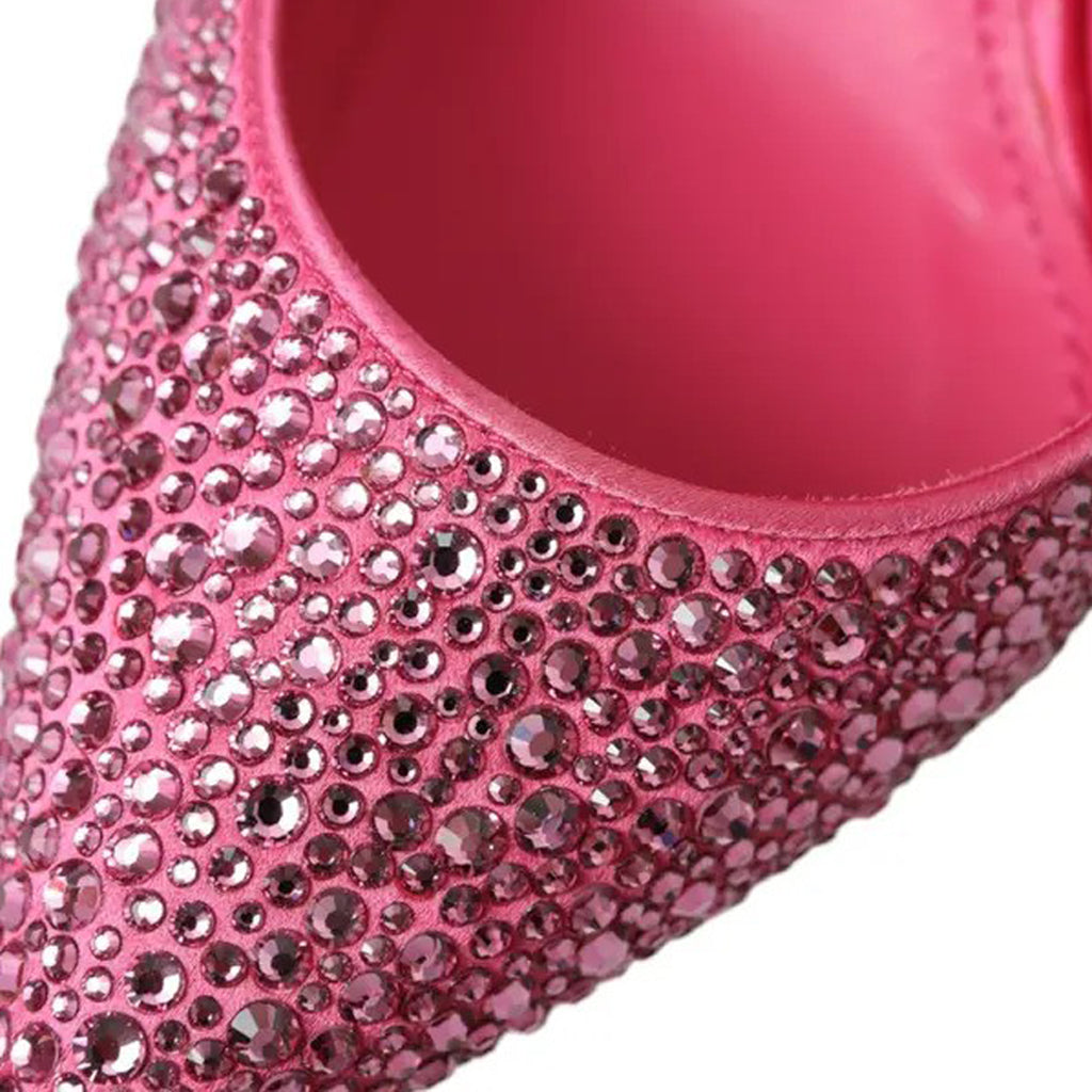 Dolce & Gabbana - Pink Slingbacks Crystal Pumps Shoes