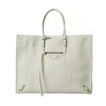 Balenciaga - White Yellow Exotic Skin Leather Shopping PAPIER Bag