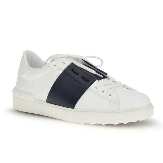 Blue Calf Leather Bos Taurus Low Top Sneakers