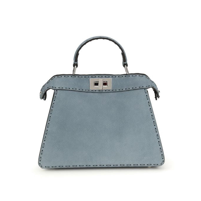 Blue Calf Leather Bos Taurus Handbag