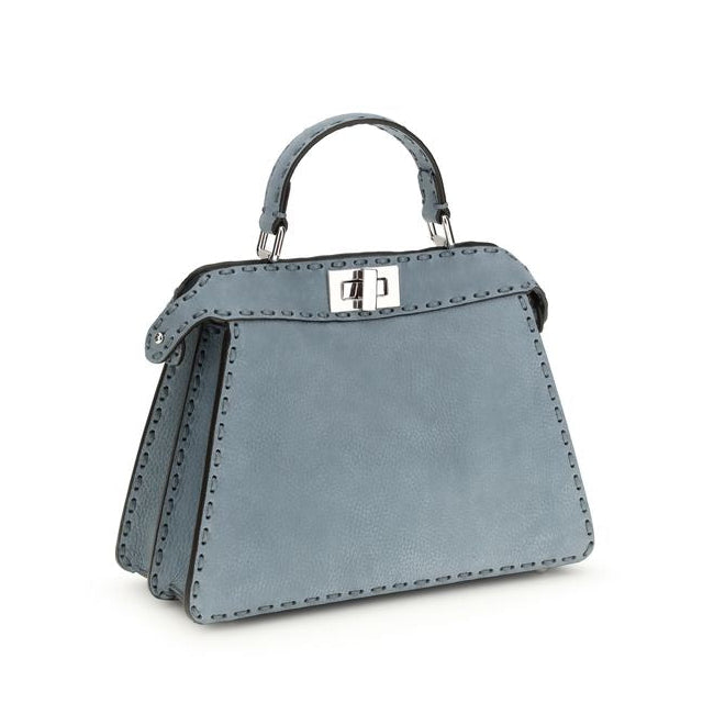 Blue Calf Leather Bos Taurus Handbag