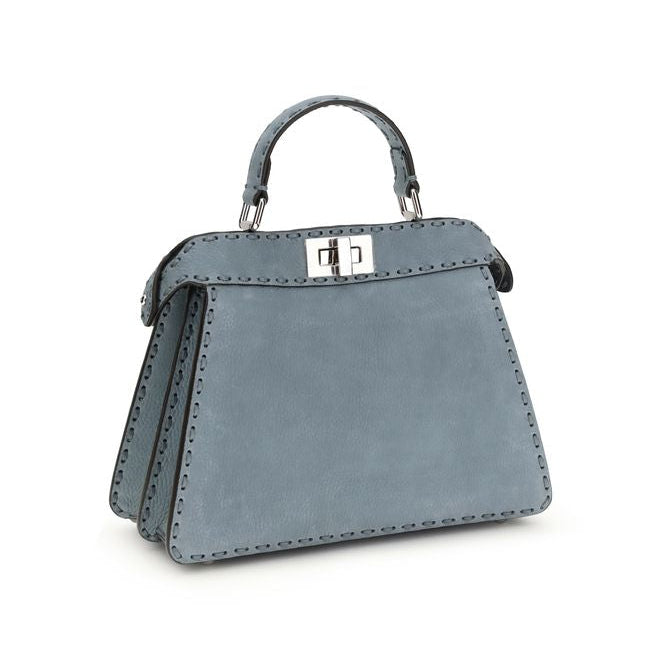 Blue Calf Leather Bos Taurus Handbag