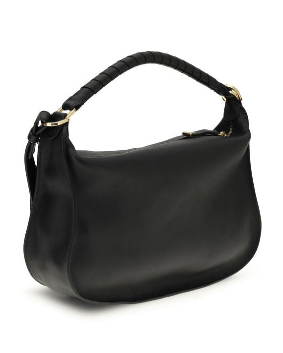 Black Calf Leather Bos Taurus Shoulder Bag