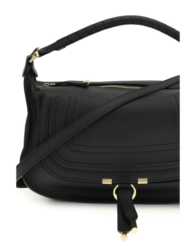 Black Calf Leather Bos Taurus Shoulder Bag