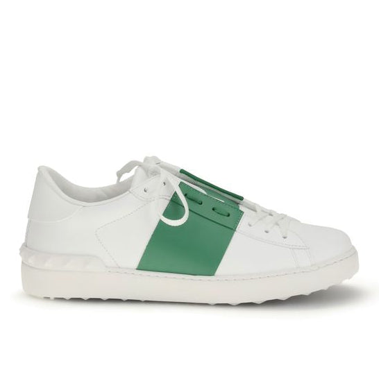 White Calf Leather Bos Taurus Low Top Sneakers