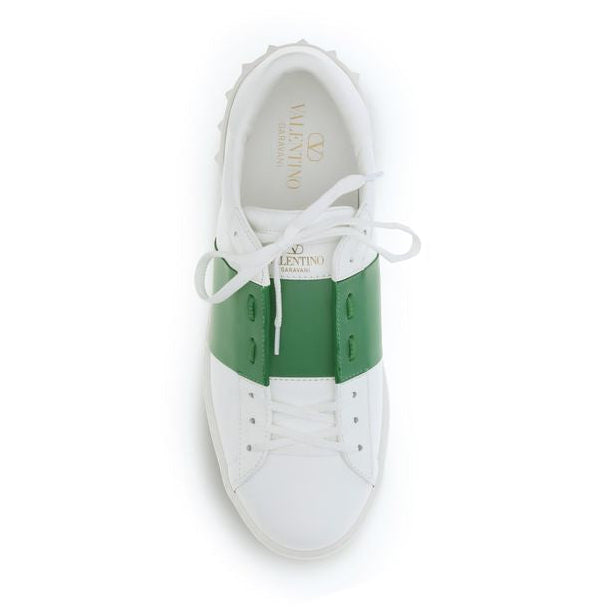 White Calf Leather Bos Taurus Low Top Sneakers
