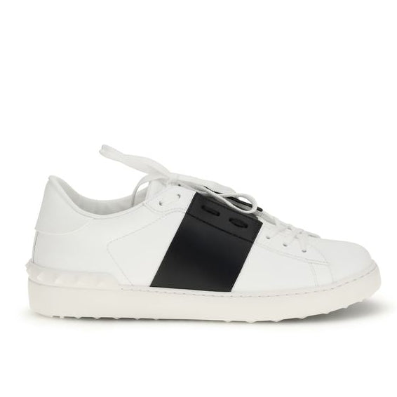 White Calf Leather Bos Taurus Low Top Sneakers