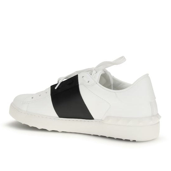 White Calf Leather Bos Taurus Low Top Sneakers