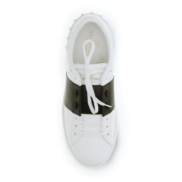 White Calf Leather Bos Taurus Low Top Sneakers