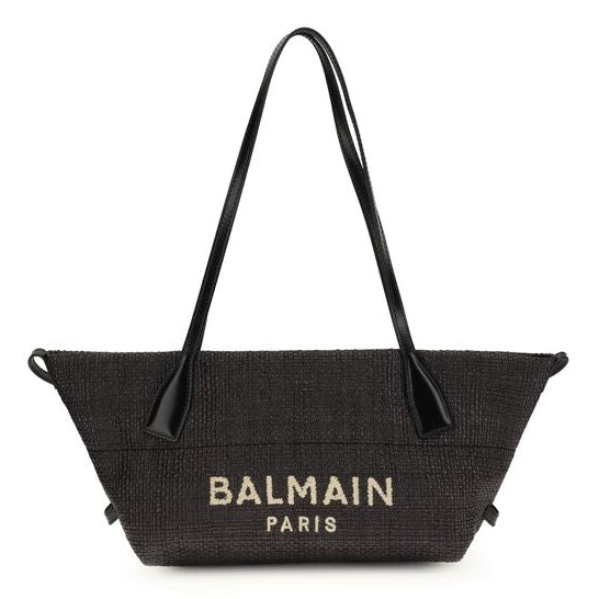 Black Raffia Shoulder Bag