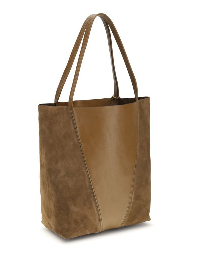 Beige Leather Shoulder Bag