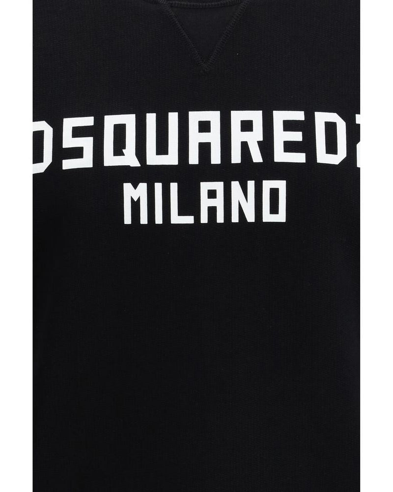 Black Cotton Sweatshirt