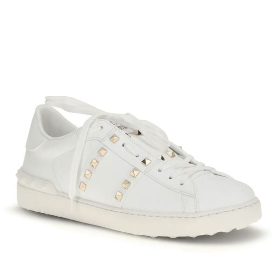 White Calf Leather Bos Taurus Low Top Sneakers