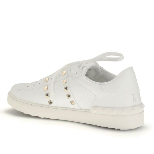 White Calf Leather Bos Taurus Low Top Sneakers