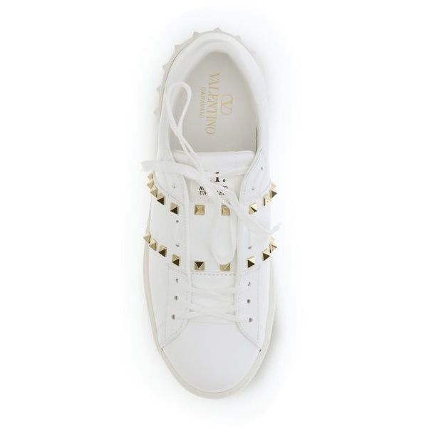 White Calf Leather Bos Taurus Low Top Sneakers