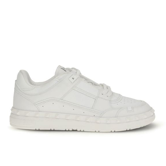 White Calf Leather Bos Taurus Low Top Sneakers