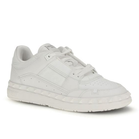 White Calf Leather Bos Taurus Low Top Sneakers