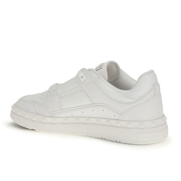 White Calf Leather Bos Taurus Low Top Sneakers