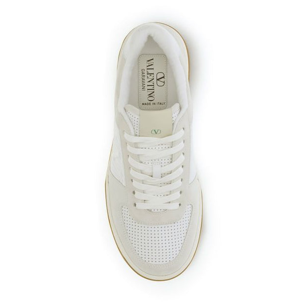 White Calf Leather Bos Taurus Athletic Sneakers