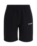 Black Cotton Bermuda Shorts