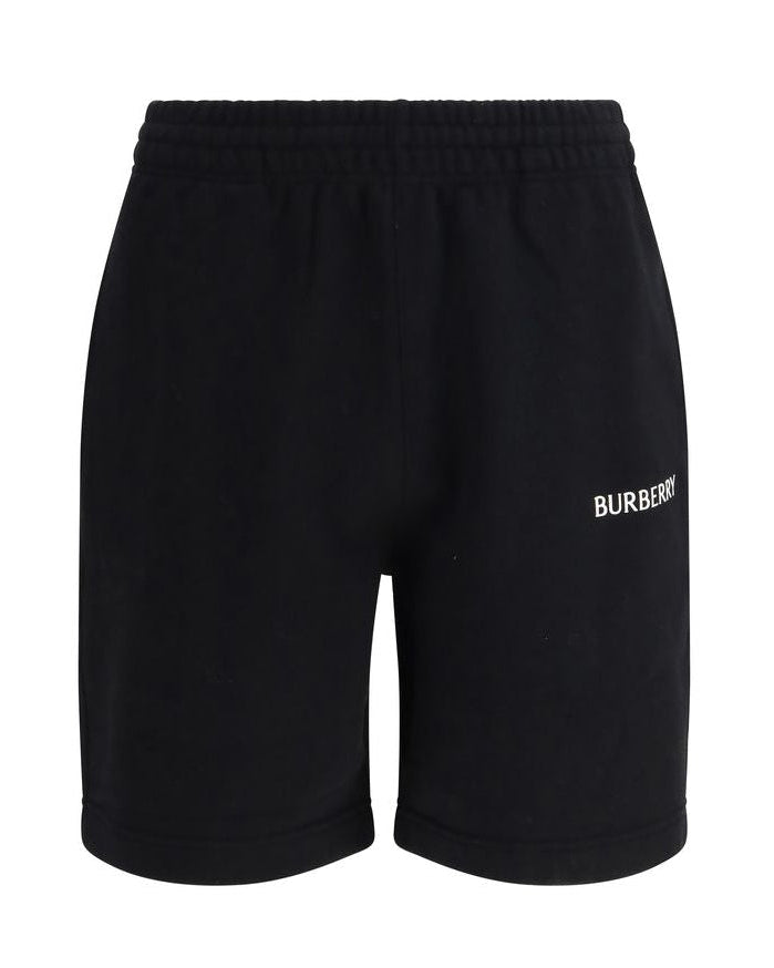 Black Cotton Bermuda Shorts