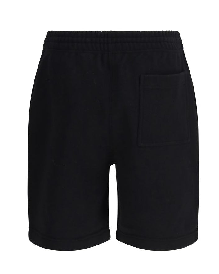 Black Cotton Bermuda Shorts