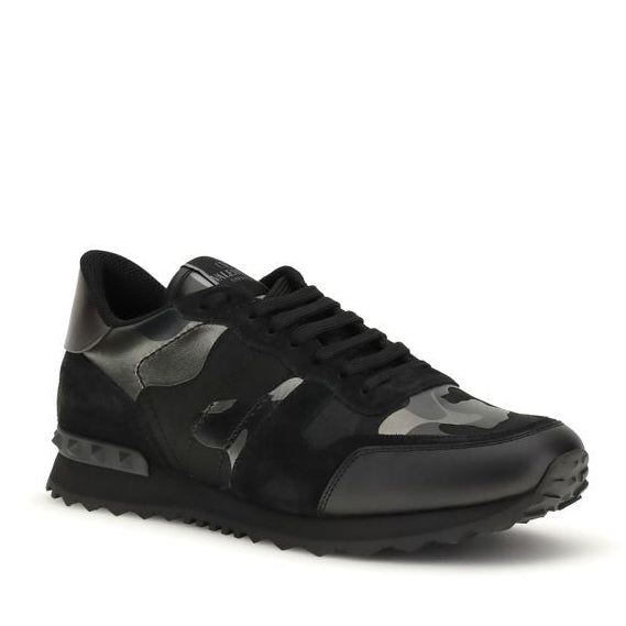 Black Calf Leather Bos Taurus Athletic Sneakers