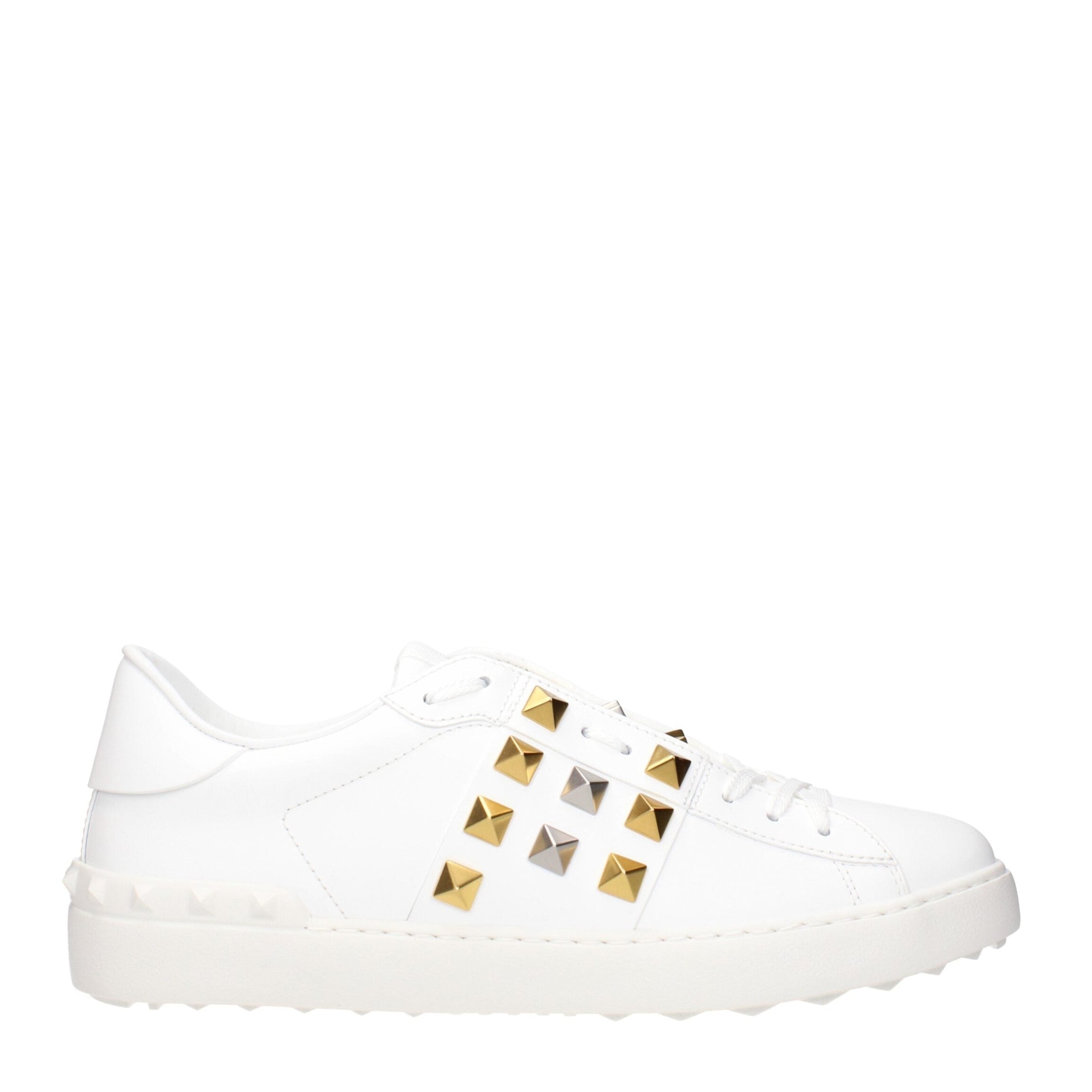 White Leather Low Top Sneakers