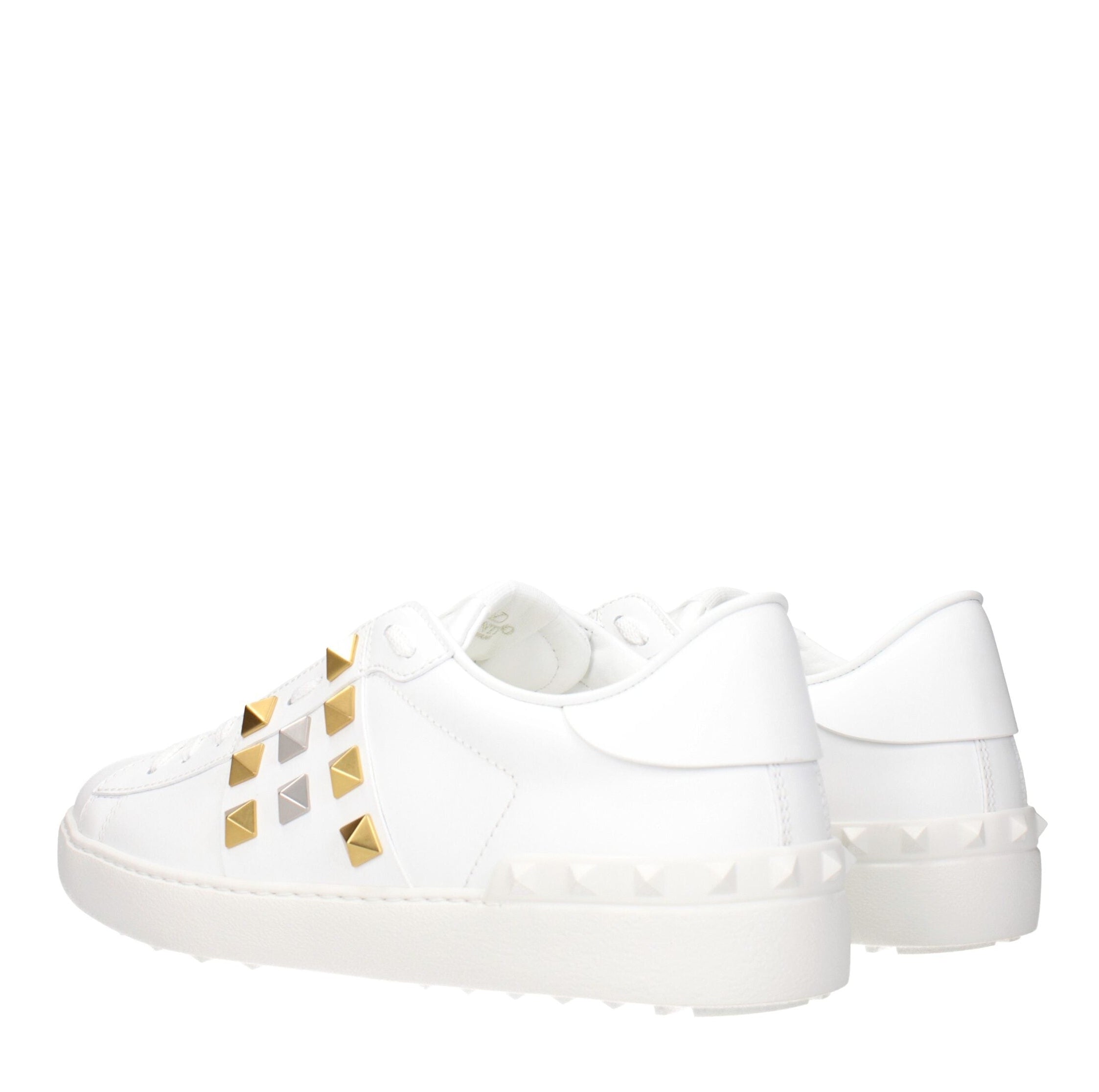 White Leather Low Top Sneakers