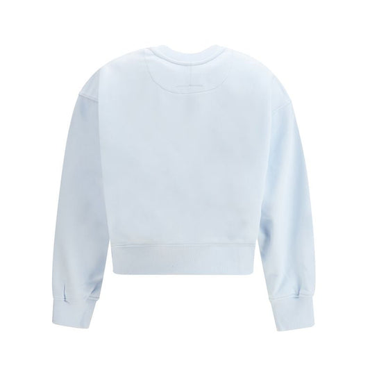 Alexander McQueen – Felpa Oversize Celeste con Logo McQueen a Contrasto