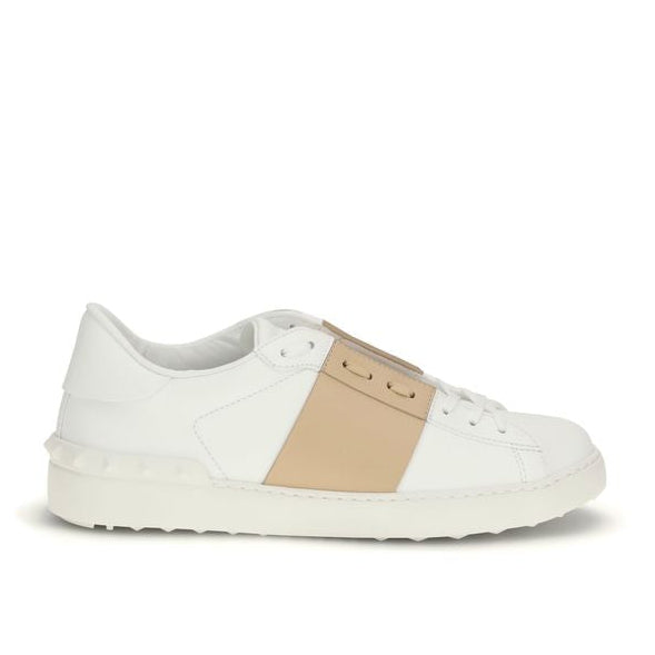 White Calf Leather Bos Taurus Low Top Sneakers