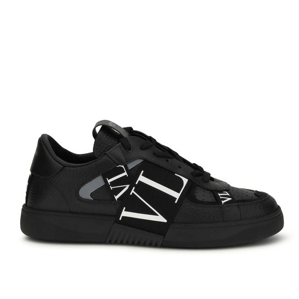 Black Calf Leather Bos Taurus Low Top Sneakers