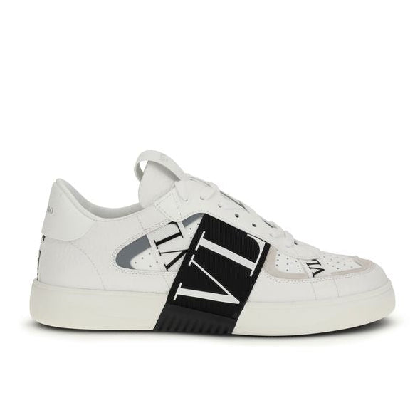 White Calf Leather Bos Taurus Low Top Sneakers