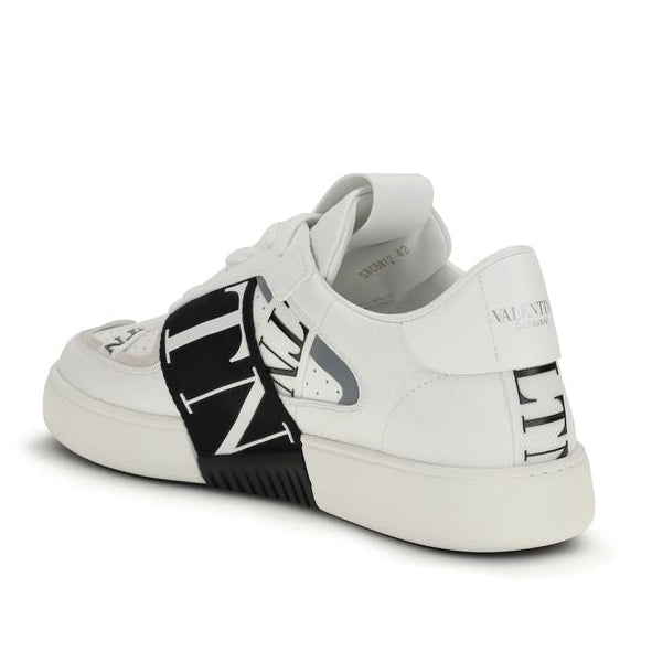 White Calf Leather Bos Taurus Low Top Sneakers