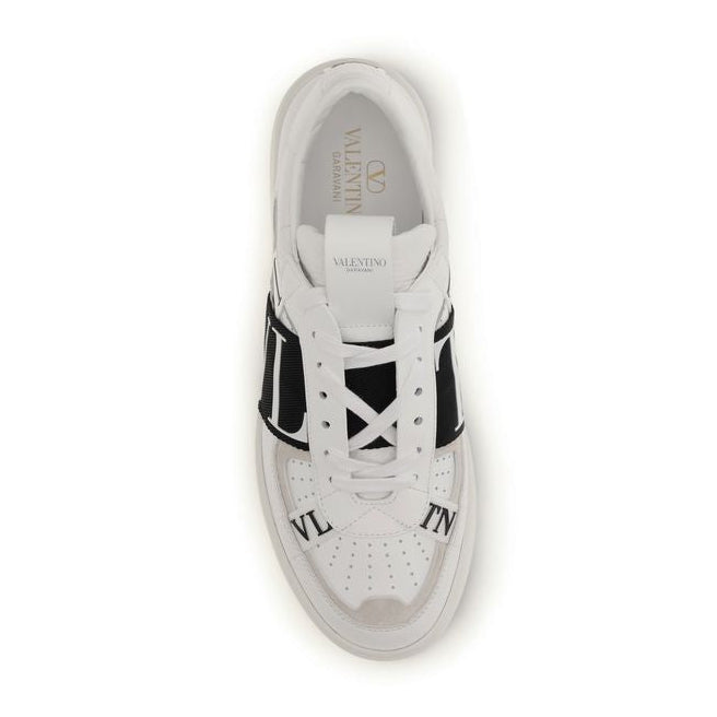 White Calf Leather Bos Taurus Low Top Sneakers