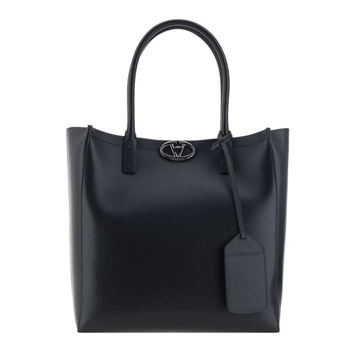 Black Calfskin Tote Bag