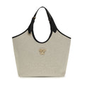 Beige Cotton Shoulder Bag