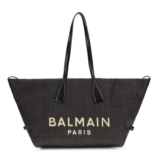 Black Raffia Shoulder Bag
