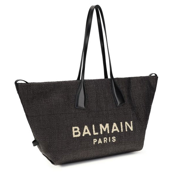 Black Raffia Shoulder Bag