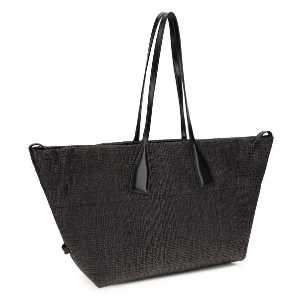 Black Raffia Shoulder Bag