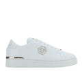 White Calf Leather Bos Taurus Low Top Sneakers